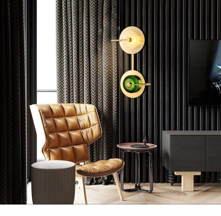 Wattle - Runde Moderne Art-Deco-Wandlampe